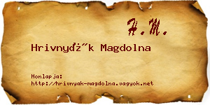 Hrivnyák Magdolna névjegykártya