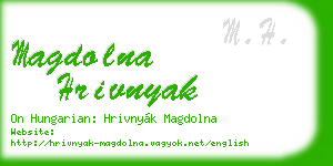 magdolna hrivnyak business card